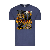 Vintage Denim 2023 graduate leopard Vintage Tee - AdoDesignShop