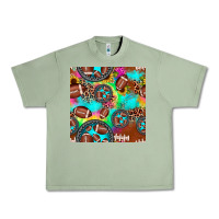 Oil Green football tie dye gemstone sunflower seamless pattern Urban Heavy Tee - JahusDesignShop