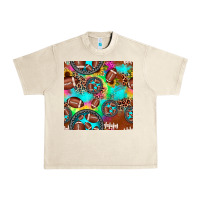 Sandshell football tie dye gemstone sunflower seamless pattern Urban Heavy Tee - JahusDesignShop