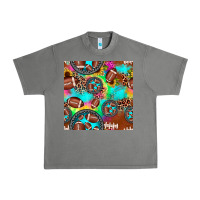 Football Tie Dye Gemstone Sunflower Seamless Pattern Urban Heavy Tee | Teevron