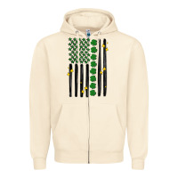 Sandshell shamrock usa flag Zipper Hoodie - MaliasSmallBusiness