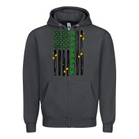 Smoke shamrock usa flag Zipper Hoodie - MaliasSmallBusiness