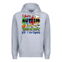 Heather Grey i have autism i can't say trick or treat Premium Hoodie - JahusDesignShop