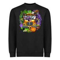 Black halloween school bus Heavyweight Sweatshirt - AdoDesignShop