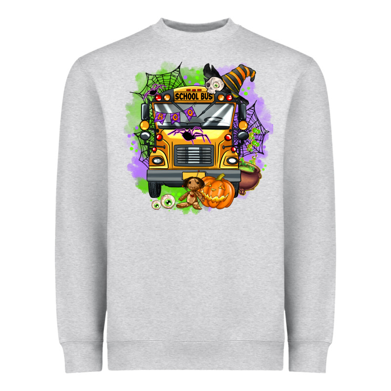 Halloween School Bus Heavyweight Sweatshirt by AdoDesignShop | Teevron