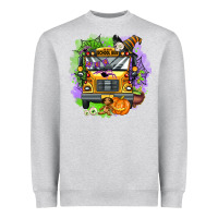 Heather Grey halloween school bus Heavyweight Sweatshirt - AdoDesignShop
