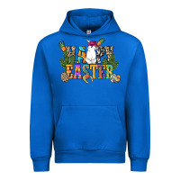 Cobalt Happy Easter with cowboy Easter Day Urban Hoodie - HowdyJamesFarm