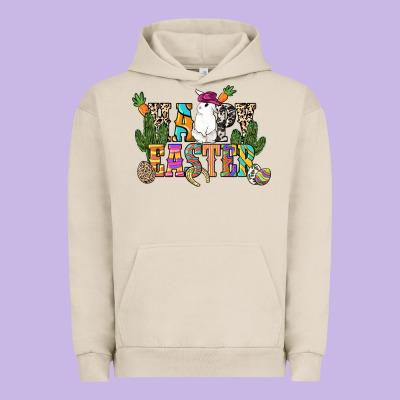Happy Easter With Cowboy Easter Day Urban Hoodie Designed By Howdyjamesfarm