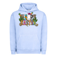 Pigment Grape Ice Happy Easter with cowboy Easter Day Urban Hoodie - HowdyJamesFarm