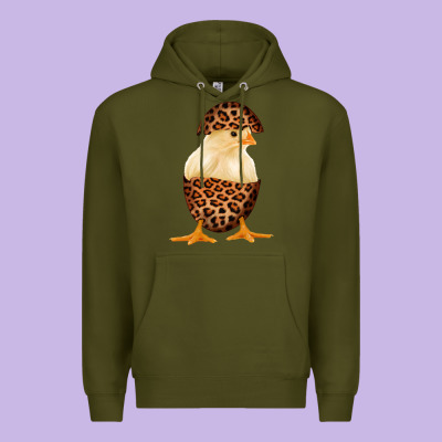 Chick With Leopard Eggshell Premium Hoodie Designed By Bettercallsaul