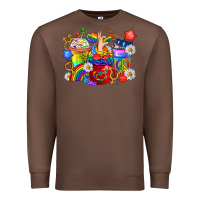 Chestnut LGBTQ+ Pride Coffee Cups Premium Sweatshirt - BundleAndBundleShop