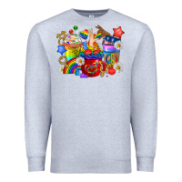 Heather Grey LGBTQ+ Pride Coffee Cups Premium Sweatshirt - BundleAndBundleShop