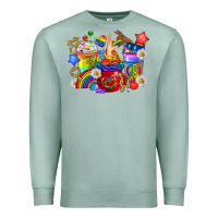 Seafoam LGBTQ+ Pride Coffee Cups Premium Sweatshirt - BundleAndBundleShop
