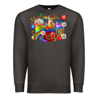 Smoke LGBTQ+ Pride Coffee Cups Premium Sweatshirt - BundleAndBundleShop
