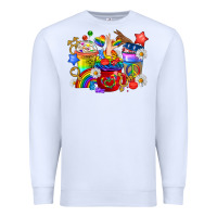 White LGBTQ+ Pride Coffee Cups Premium Sweatshirt - BundleAndBundleShop