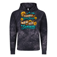 Cloud Black she was a wild flower in love with the sunshine Vintage Hoodie - HRA Design Shop