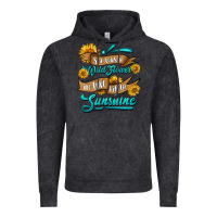 Vintage Black she was a wild flower in love with the sunshine Vintage Hoodie - HRA Design Shop
