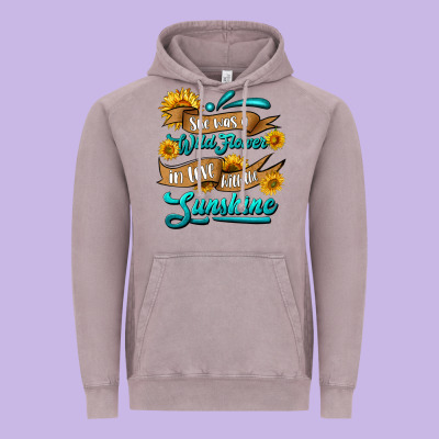 She Was A Wild Flower In Love With The Sunshine Vintage Hoodie Designed By Hra Design Shop
