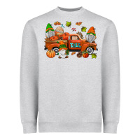 Heather Grey fall gnomes truck Heavyweight Sweatshirt - AdoDesignShop