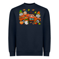Navy fall gnomes truck Heavyweight Sweatshirt - AdoDesignShop