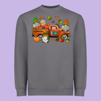 Fall Gnomes Truck Heavyweight Sweatshirt Designed By Adodesignshop