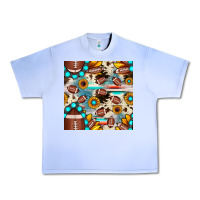 Grape Ice football cowhide sunflower seamless pattern Urban Heavy Tee - JahusDesignShop