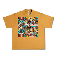 Peanut Butter football cowhide sunflower seamless pattern Urban Heavy Tee - JahusDesignShop