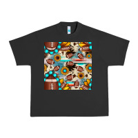 Pigment Black football cowhide sunflower seamless pattern Urban Heavy Tee - JahusDesignShop
