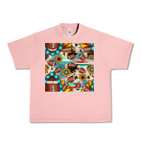 Salmon football cowhide sunflower seamless pattern Urban Heavy Tee - JahusDesignShop