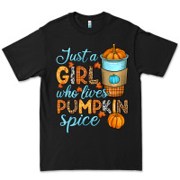 Black Just a girl who loves pumpkin spice Premium Tee - RanaPortraitStore