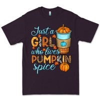 Plum Just a girl who loves pumpkin spice Premium Tee - RanaPortraitStore