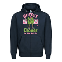 Navy cutest clover in the patch Zipper Hoodie - MaliasSmallBusiness