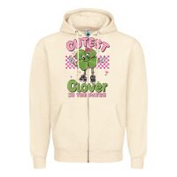 Sandshell cutest clover in the patch Zipper Hoodie - MaliasSmallBusiness