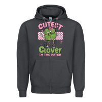 Smoke cutest clover in the patch Zipper Hoodie - MaliasSmallBusiness