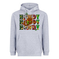 Heather Grey Howdy Howdy Howdy christmas Heavyweight Hoodie - MaliasSmallBusiness