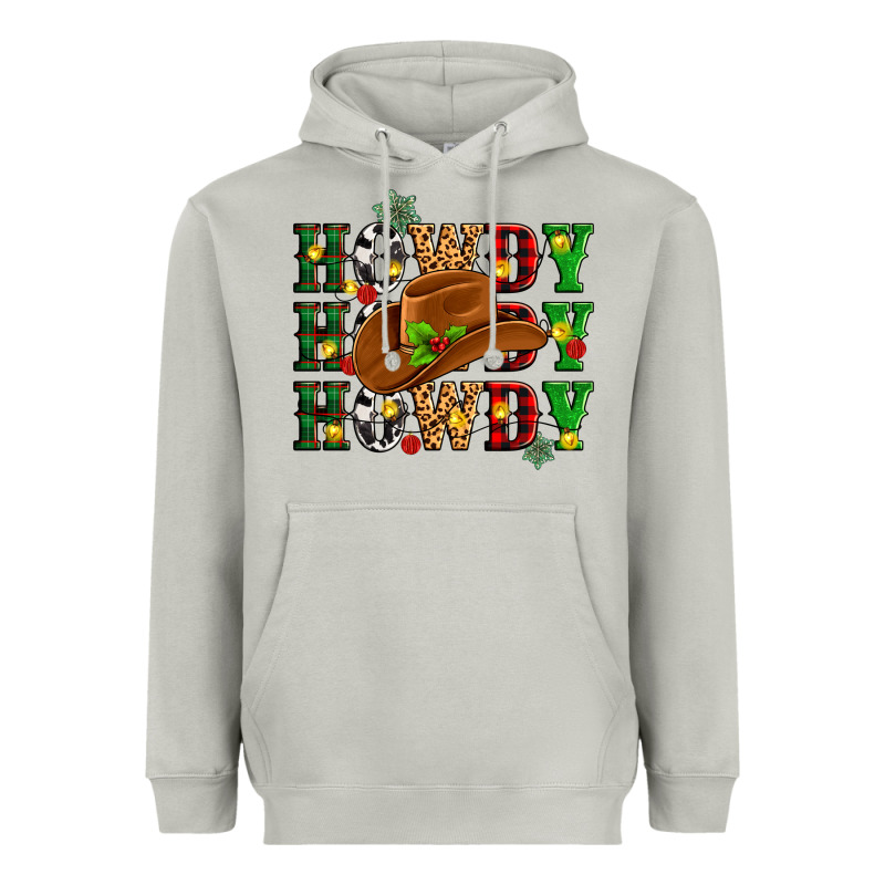 Howdy Howdy Howdy Christmas Heavyweight Hoodie by MaliasSmallBusiness | Teevron