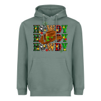 Sage Howdy Howdy Howdy christmas Heavyweight Hoodie - MaliasSmallBusiness