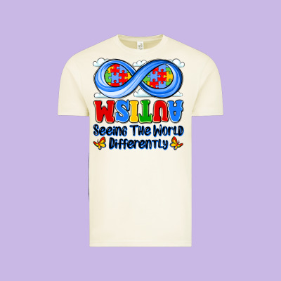 Autism Infinity Seeing The World Differently Vintage Tee Designed By Jahusdesignshop