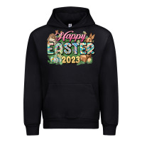 Black Happy Easter 2023 Urban Hoodie - HowdyJamesFarm
