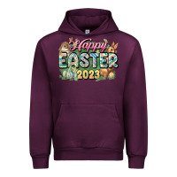 Mauve Wine Happy Easter 2023 Urban Hoodie - HowdyJamesFarm