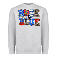 Heather Grey back the blue Heavyweight Sweatshirt - AdoDesignShop