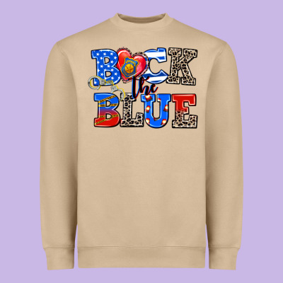 Back The Blue Heavyweight Sweatshirt Designed By Adodesignshop