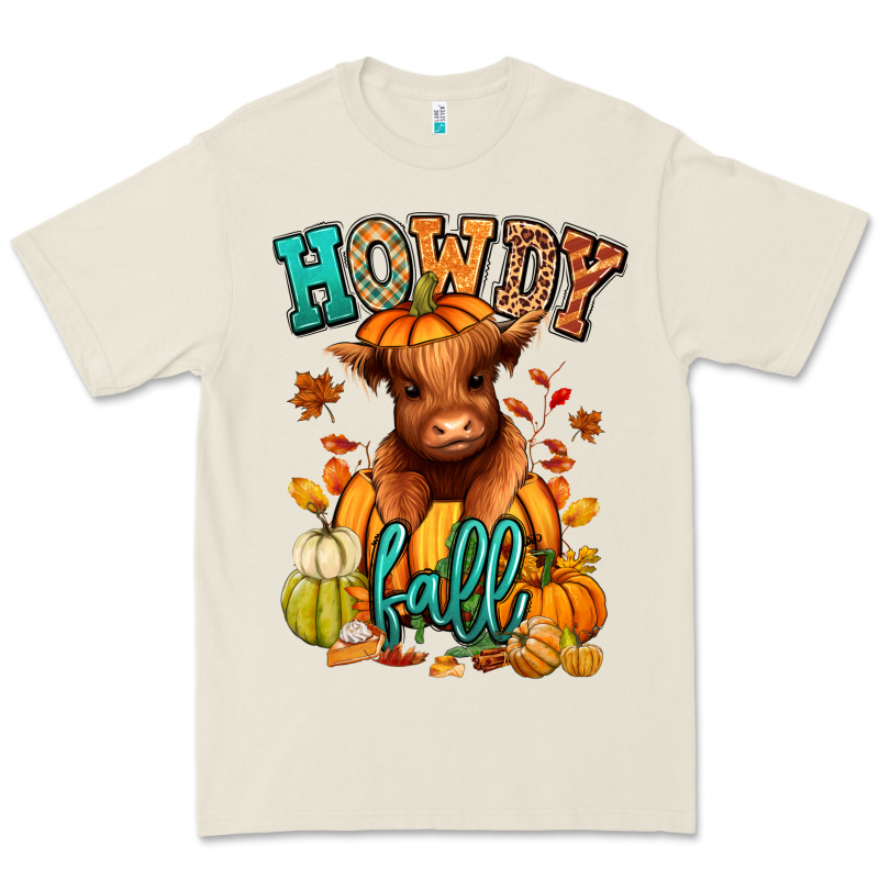 Hay There Fall Pumpkin Heifer Premium Tee by RanaPortraitStore | Teevron