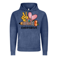 Vintage Denim peace love kindergarten Vintage Hoodie - JahusDesignShop