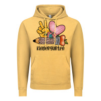 Vintage Mustard peace love kindergarten Vintage Hoodie - JahusDesignShop