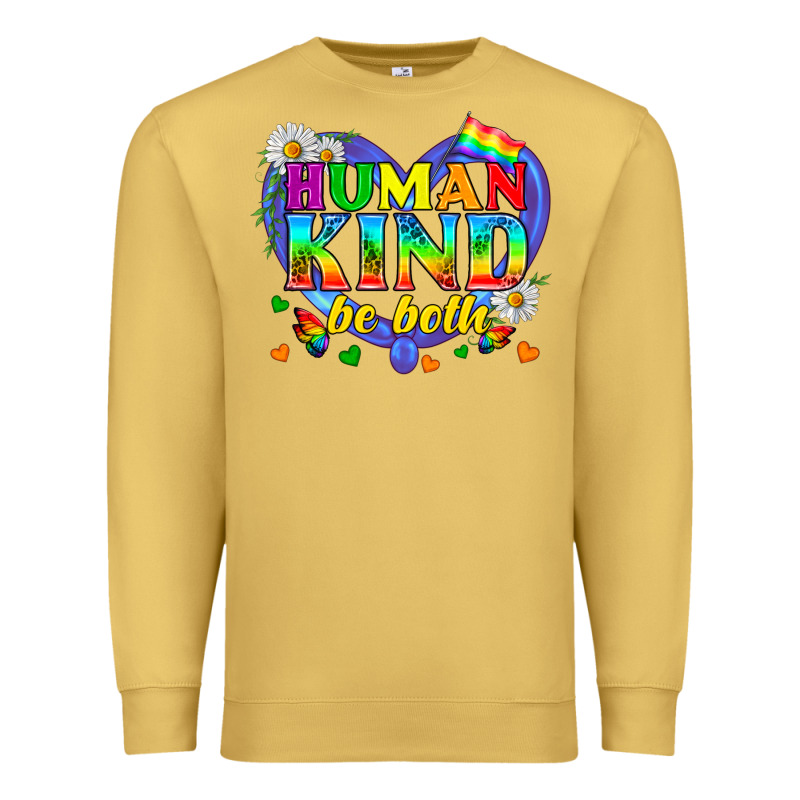 Lgbtq Pride Human Kind Be Both Premium Sweatshirt by BundleAndBundleShop | Teevron
