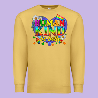 Lgbtq Pride Human Kind Be Both Premium Sweatshirt Designed By Bundleandbundleshop