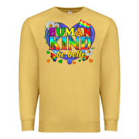 Antique Gold LGBTQ Pride Human Kind Be Both Premium Sweatshirt - BundleAndBundleShop
