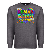 Charcoal Heather LGBTQ Pride Human Kind Be Both Premium Sweatshirt - BundleAndBundleShop