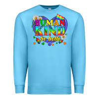 Ocean Blue LGBTQ Pride Human Kind Be Both Premium Sweatshirt - BundleAndBundleShop